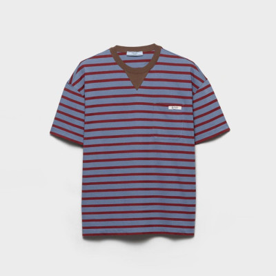 프라다 남성 라운드 반팔티 - Prada Mens Round Tshirt - prc12430x