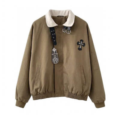 크롬하츠 남성 봄버 자켓 - Chrom Hearts Mens Bomber Jacket - chc12433x