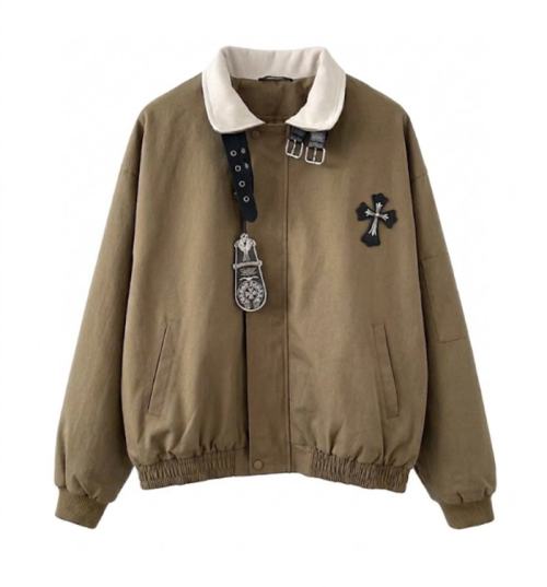 크롬하츠 남성 봄버 자켓 - Chrom Hearts Mens Bomber Jacket - chc12433x