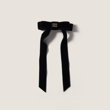 미우미우 여성 벨벳 헤어 클립 - Miumiu Womens Velvet Hair Clip - acc6274x