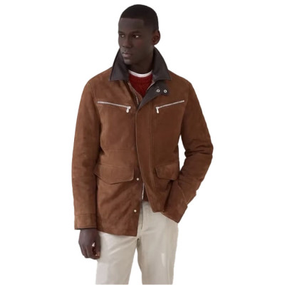 브루넬로쿠치넬리 남성 가죽 재킷 - Brunello Cucinelli Mens Leather Jacket - brc12439x