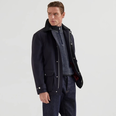 브루넬로쿠치넬리 남성 집업 니트 - Brunello Cucinelli Mens Zip-up Knitwear - brc12453x