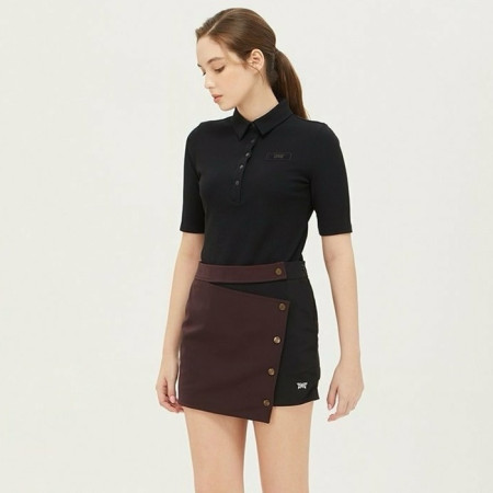 PXG 여성 Fall 컬러블록 랩스커트 - gol1900x