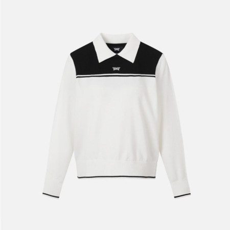 PXG 여성 칼라 블록 스웨터 - gol1913x