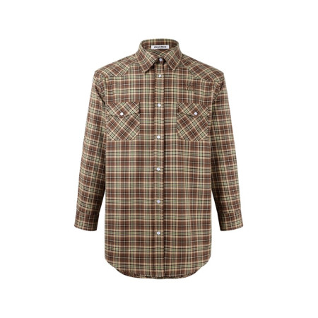 미우미우 남/녀 체크 셔츠 - Miumiu Unisex Flanner Shirts - mic12518x