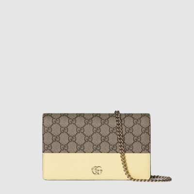 구찌 여성 GG 마몽 체인 지갑 - Gucci Womens GG Marmont Chain Wallet - gub12727x