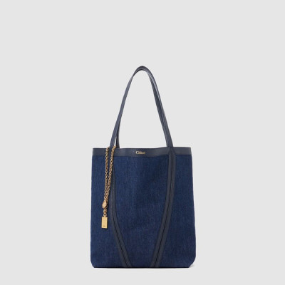 끌로에 여성 데님 스핀 토트 백  - Chloe Womens Denim Spin Tote Bag - chb12737x