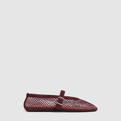 알라이아 여성 피시넷 발레 플랫 슈즈 - Alaia Womens Fishnet Ballet Flat Shoes - als8782x