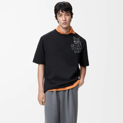 로에베 남성 라운드 반팔티 - Loewe Mens Round Tshirt - loc12637x