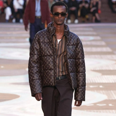 루이비통 남성 가죽 패딩 - Louis vuitton Mens Leather Padding - lvc12654x