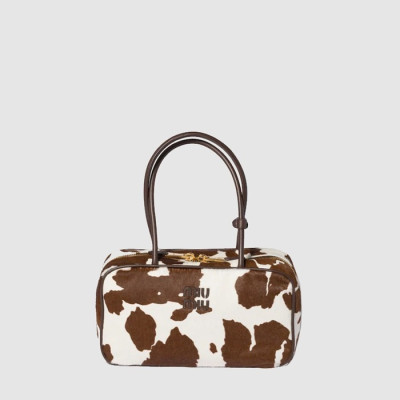 미우미우 여성 프린트 가죽 보 백 - Miumiu Womens Printed Beau Bag - mib12809x