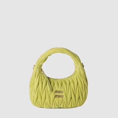 미우미우 여성 완더 마테라쎄 호보 백 - Miumiu Womens Wander Matelasse Hobo Bag - mib12851x