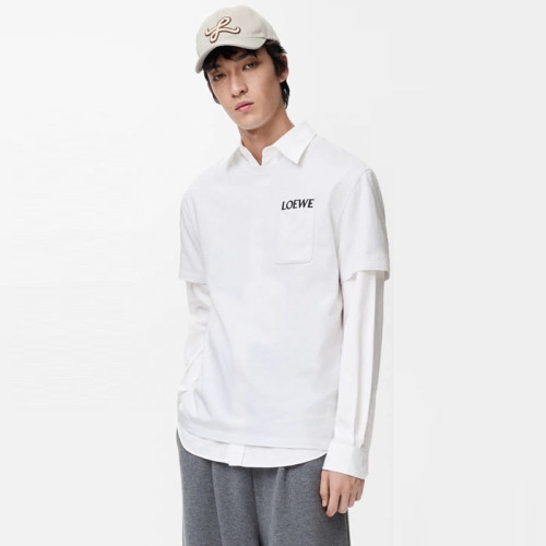 로에베 남성 라운드 반팔티 - Loewe Mens Round Tshirt - loc12709x