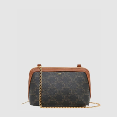 셀린느 여성 트리오페 체인 미니백 - Celine Womens Triomphe Chain Mini Bag - ceb13095x