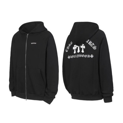 크롬하츠 남성 집업 후드티 - Chrom hearts Mens Zip-up Hooded - chc12829x