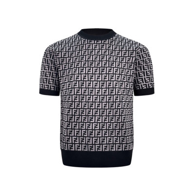 펜디 남성 라운드 반팔 티셔츠 - Fendi Mens Round Tshirt - fec12847x