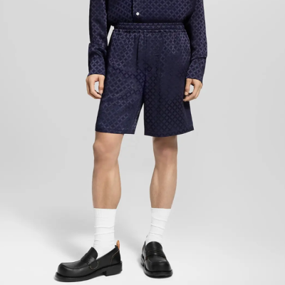 루이비통 남성 그래픽 자카드 쇼츠 - Louis vuitton Mens Graphic Jacquard Shorts - lvc12869x