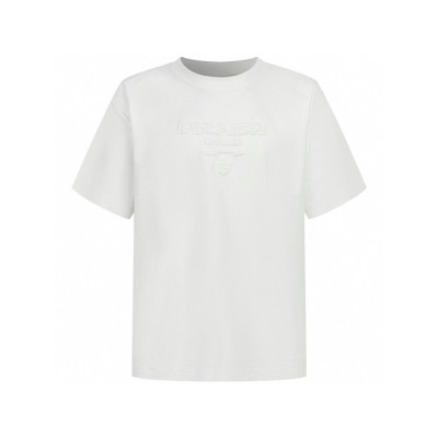 프라다 남성 라운드 반팔티 - Prada Mens Round Tshirt - prc12878x