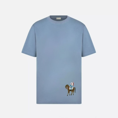 디올 남성 라운드 반팔 티셔츠 - Dior Mens Round Tshirt - dic12912x