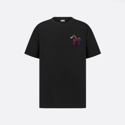 디올 남성 라운드 반팔 티셔츠 - Dior Mens Round Tshirt - dic12918x