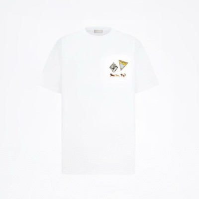디올 남성 라운드 반팔 티셔츠 - Dior Mens Round Tshirt - dic12935x