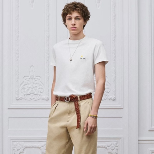 디올 남성 라운드 반팔 티셔츠 - Dior Mens Round Tshirt - dic13031x