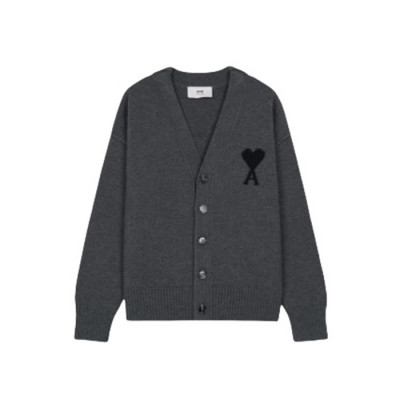아미 남/녀 브이넥 가디건 - Ami Unisex V-neck Cardigan - amc13060x