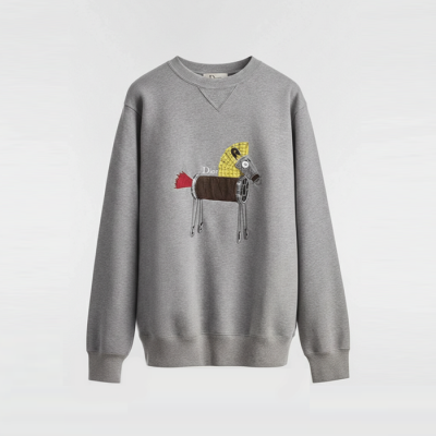 디올 남성 기모 맨투맨 - Dior Mens Round Tshirt - dic13089x