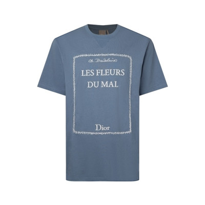 디올 남성 라운드 반팔 티셔츠 - Dior Mens Round Tshirt - dic13091x