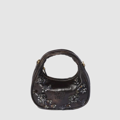 미우미우 여성 완더 자수 가죽 미니백 - Miumiu Womens Wander Embroidered Leather Mini Bag - mib13219x