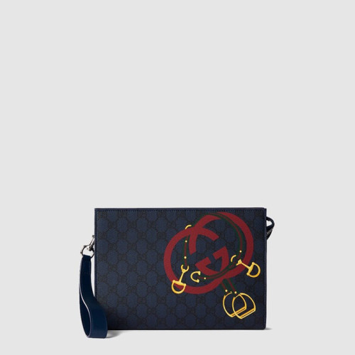 구찌 남성 프린트 GG 미디엄 파우치 - Gucci Mens Printed GG Medium Pouch - gub13240x