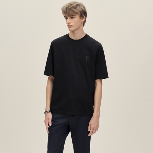 에르메스 남성 라운드 반팔티 - Hermes Mens Round Tshirt - hec13114x