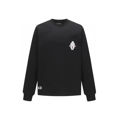 크롬하츠 남성 라운드 긴팔티 - Chrome Hearts Mens Round Tshirt - chc13171x