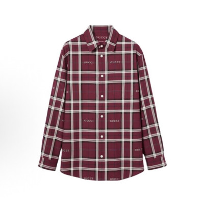 구찌 남성 체크 셔츠 -  Gucci Mens Flanner Shirt - guc13183x