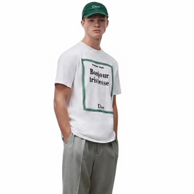 디올 남성 북커버 자수 티셔츠 - Dior Mens Book Cover Embroidered Tshirt - dic13266x