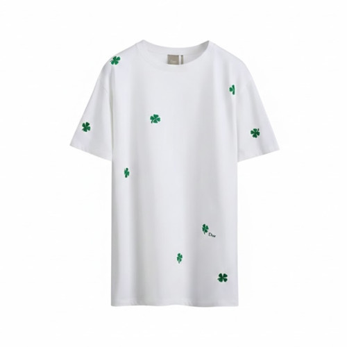 디올 남성 클로벌 자수 티셔츠 - Dior Mens Clover Embroidered Tshirt - dic13268x