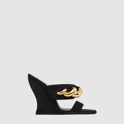 알라이아 여성 웨이브 주얼 스웨이드 뮬 - Alaia Womens Wave Jewel Suede Mule - als8967x