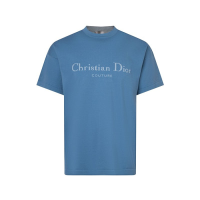 디올 남성 라운드 반팔 티셔츠 - Dior Mens Round Tshirt - dic13272x