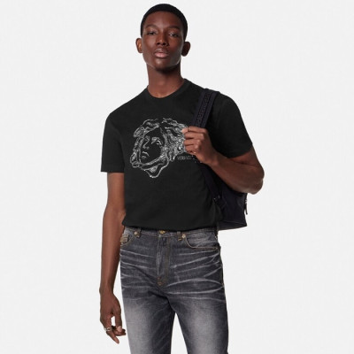 베르사체 남성 반팔 티셔츠 - Versace Mens Round Tshirts - vec13310x