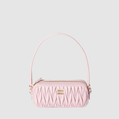 미우미우 여성 마테라쎄 나파 가죽 파우치 - Miumiu Womens Matelasse Nappa Leather Pouch - mib13301x