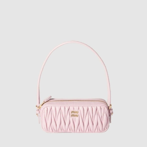 미우미우 여성 마테라쎄 나파 가죽 파우치 - Miumiu Womens Matelasse Nappa Leather Pouch - mib13301x