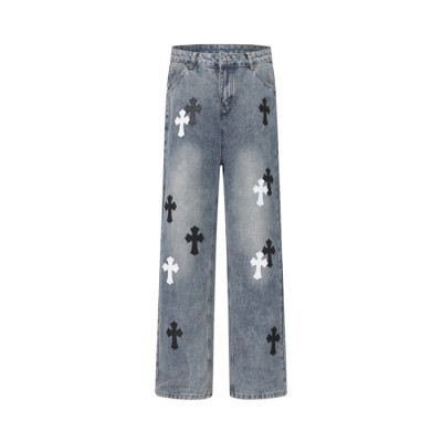 크롬하츠 남성 트렌디 청바지 - Chrom Hearts Mens Trendy Jeans - chc13392x