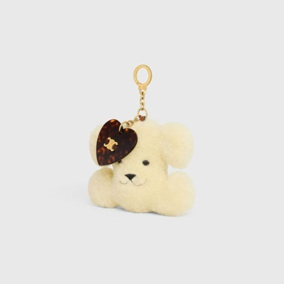셀린느 트리옹프 폼폼 키링 - Celine Triomphe PomPom Key Ring - acc6932x