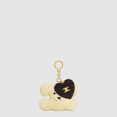 셀린느 트리옹프 폼폼 키링 - Celine Triomphe PomPom Key Ring - acc6932x