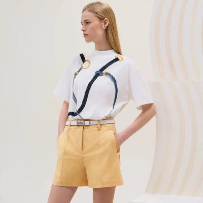 에르메스 여성 크루넥 반팔티 - Hermes Womens Round Tshirt - hec13396x