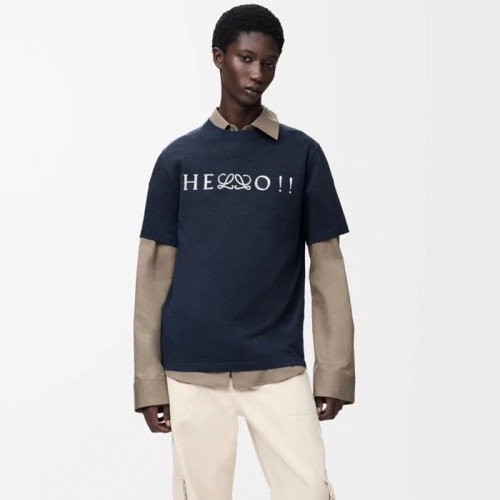 로에베 남성 라운드 반팔티 - Loewe Mens Round Tshirt - loc13430x