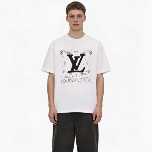 루이비통 남성 라운드 반팔 티셔츠 - Louis vuitton Mens Round Tshirt - lvc13447x