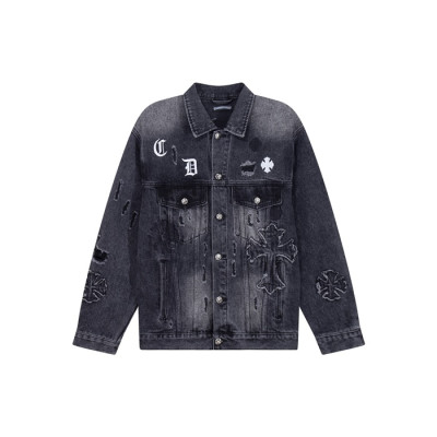 크롬하츠 남성 데님 자켓 - Chrom Hearts Mens Denim Jacket - chc13502x