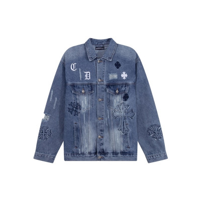 크롬하츠 남성 데님 자켓 - Chrom Hearts Mens Denim Jacket - chc13503x