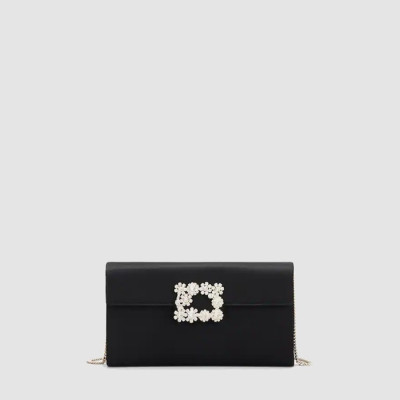 로저비비에 여성 플라워 스트라스 버클 클러치 - Roger Vivier Womens Flower Strass Buckle Clutch - rob13493x